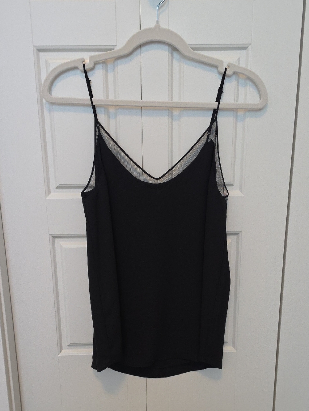 Babaton Black Mesh-Trim Camisole